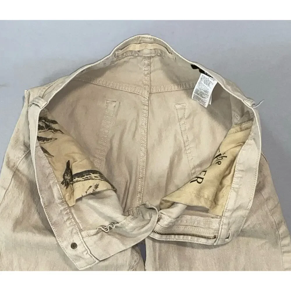 Banana Republic Slim Fit Linen Blend 5-Pocket Jeans in Sandstone. Men's 32X33.